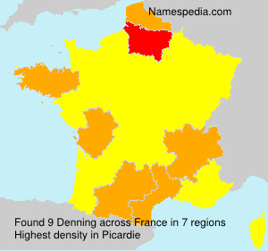 Surname Denning in France Surname Denning in France