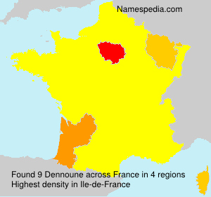 Surname Dennoune in France Surname Dennoune in France