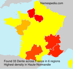 Surname Dente in France Surname Dente in France