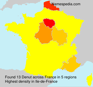 Surname Denut in France Surname Denut in France
