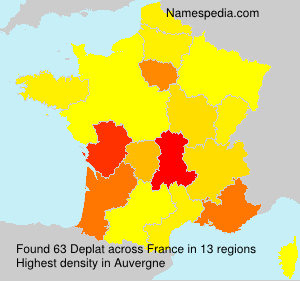 Surname Deplat in France Surname Deplat in France