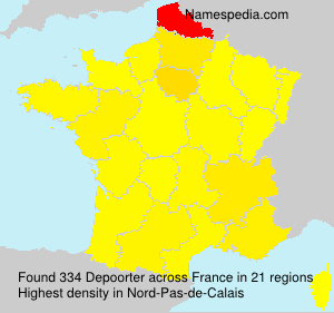 Surname Depoorter in France Surname Depoorter in France
