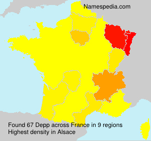 Surname Depp in France Surname Depp in France
