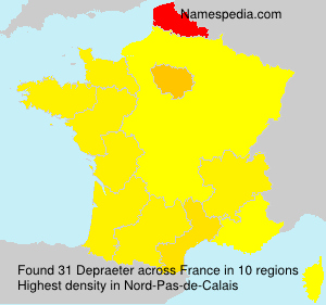 Surname Depraeter in France Surname Depraeter in France