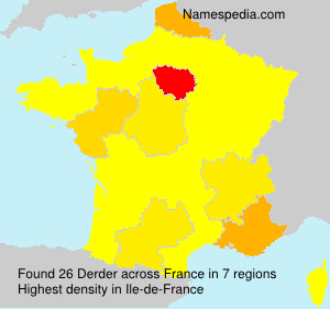 Surname Derder in France Surname Derder in France