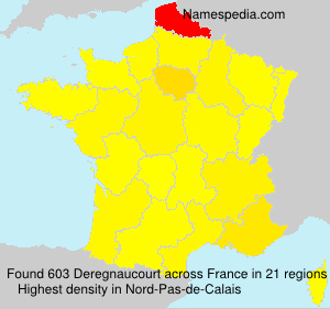 Surname Deregnaucourt in France Surname Deregnaucourt in France