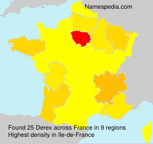 Surname Derex in France Surname Derex in France