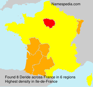 Surname Deride in France Surname Deride in France