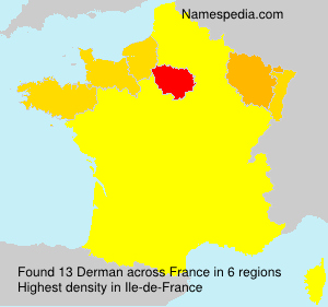 Surname Derman in France Surname Derman in France