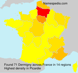 Surname Dermigny in France Surname Dermigny in France