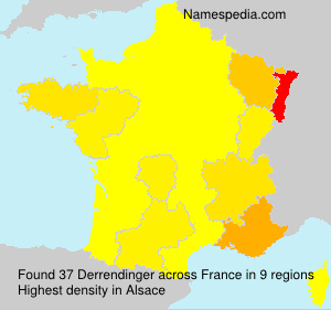 Surname Derrendinger in France Surname Derrendinger in France