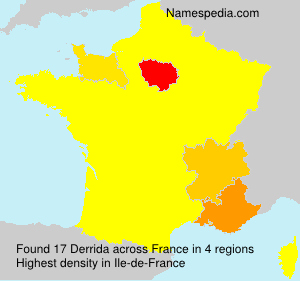 Surname Derrida in France Surname Derrida in France