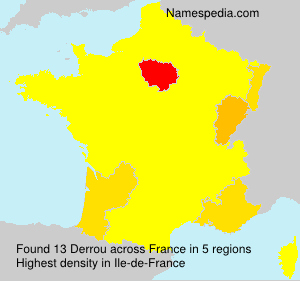 Surname Derrou in France Surname Derrou in France