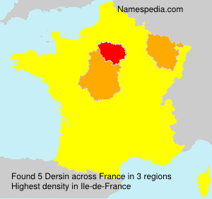 Surname Dersin in France Surname Dersin in France