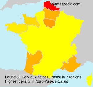 Surname Derviaux in France Surname Derviaux in France