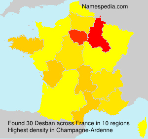 Surname Desban in France Surname Desban in France