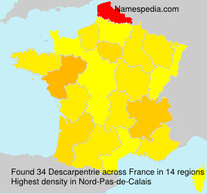 Surname Descarpentrie in France Surname Descarpentrie in France