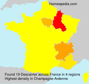 Surname Descarrier in France Surname Descarrier in France