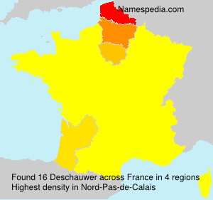 Surname Deschauwer in France Surname Deschauwer in France