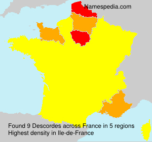 Surname Descordes in France Surname Descordes in France