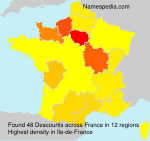 Surname Descourtis in France Surname Descourtis in France