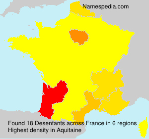 Surname Desenfants in France Surname Desenfants in France