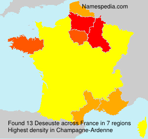 Surname Deseuste in France Surname Deseuste in France