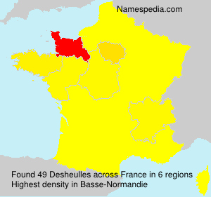 Surname Desheulles in France Surname Desheulles in France
