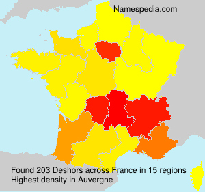 Surname Deshors in France Surname Deshors in France