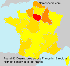Surname Desmazures in France Surname Desmazures in France