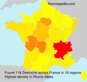Surname Desroche in France Surname Desroche in France