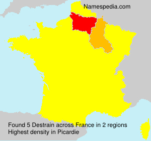 Surname Destrain in France Surname Destrain in France