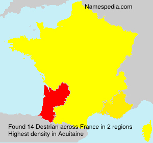 Surname Destrian in France Surname Destrian in France
