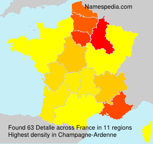Surname Detalle in France
