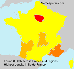 Surname Deth in France Surname Deth in France