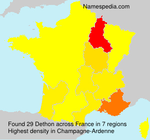 Surname Dethon in France Surname Dethon in France