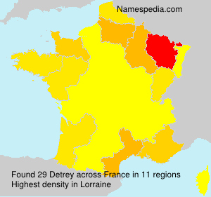 Surname Detrey in France