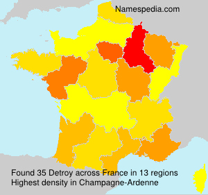 Surname Detroy in France Surname Detroy in France