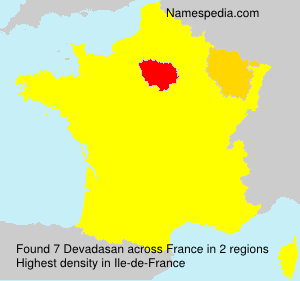 Surname Devadasan in France Surname Devadasan in France