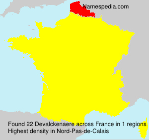 Surname Devalckenaere in France Surname Devalckenaere in France