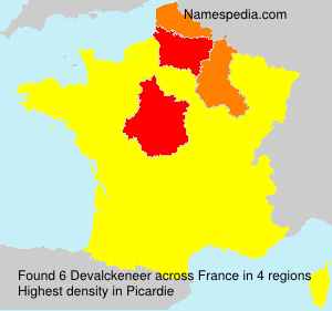 Surname Devalckeneer in France Surname Devalckeneer in France