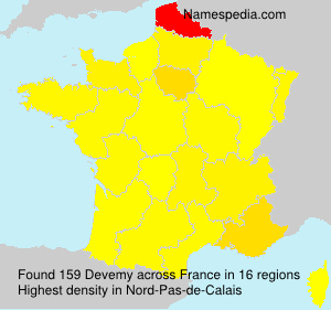 Surname Devemy in France Surname Devemy in France