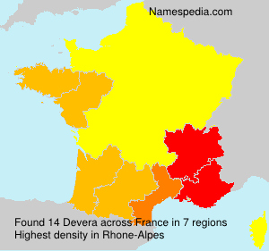 Surname Devera in France Surname Devera in France