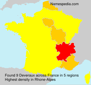 Surname Deveraux in France Surname Deveraux in France