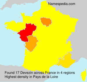 Surname Devezin in France Surname Devezin in France