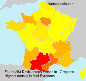 Surname Devic in France Surname Devic in France