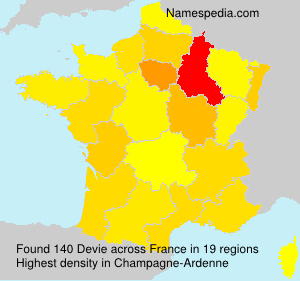 Surname Devie in France Surname Devie in France