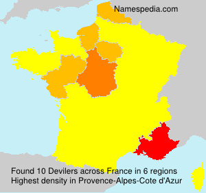 Surname Devilers in France Surname Devilers in France
