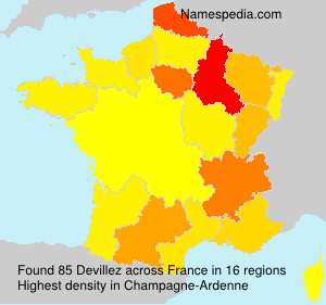 Surname Devillez in France Surname Devillez in France
