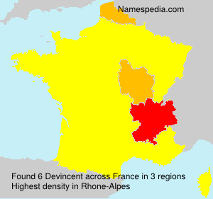 Surname Devincent in France Surname Devincent in France